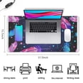 thumbnail image 5 of Long Mouse Pads for Desk,Neon Feather with Dots Pattern Desk Mats on Top Of Desks, Desk Mouse Pad Extra Large with 3mm Non-Slip Base and Stitched Edge for Gaming,Office,Work,Home 31.5"x15.7", 5 of 6