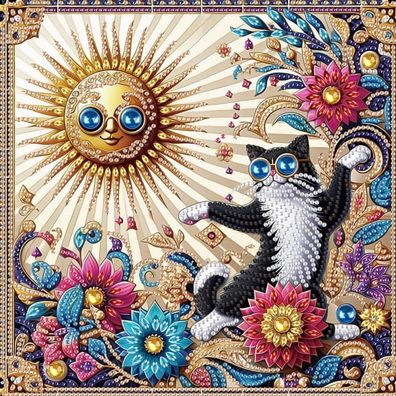 Dancing Cat Diamond Art Painting Kit