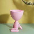 thumbnail image 3 of Maceta de cerámica humana, maceta de casa interior, maceta de escritorio, Rosa Sunnimix Jarrón de ceramica, 3 of 7