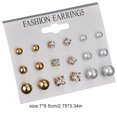 thumbnail image 5 of Anillos de oreja Accesorio de moda elegante estilo simple aro oreja colgante joyería decoración oreja gotas para banquete fiesta diario vestido xy-1903 24 pares Jumpingount AP008259-09, 5 of 5