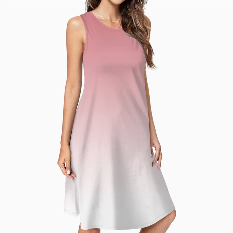 Aesthetic Light Pink And White Gradient Dress Loose Women'S Dress Beach Dresses With Pockets Dresses For Womens - Walmart.com Aesthetic Light Pink And White Gradient Dress Loose Women'S Dress Beach Dresses With Pockets Dresses For Womens - Walmart.com