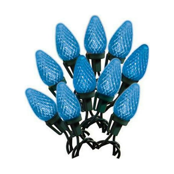 Holiday Wonderland 47658-88A LED 25-Light Set, C9, Blue, Faceted - Quantity 1
