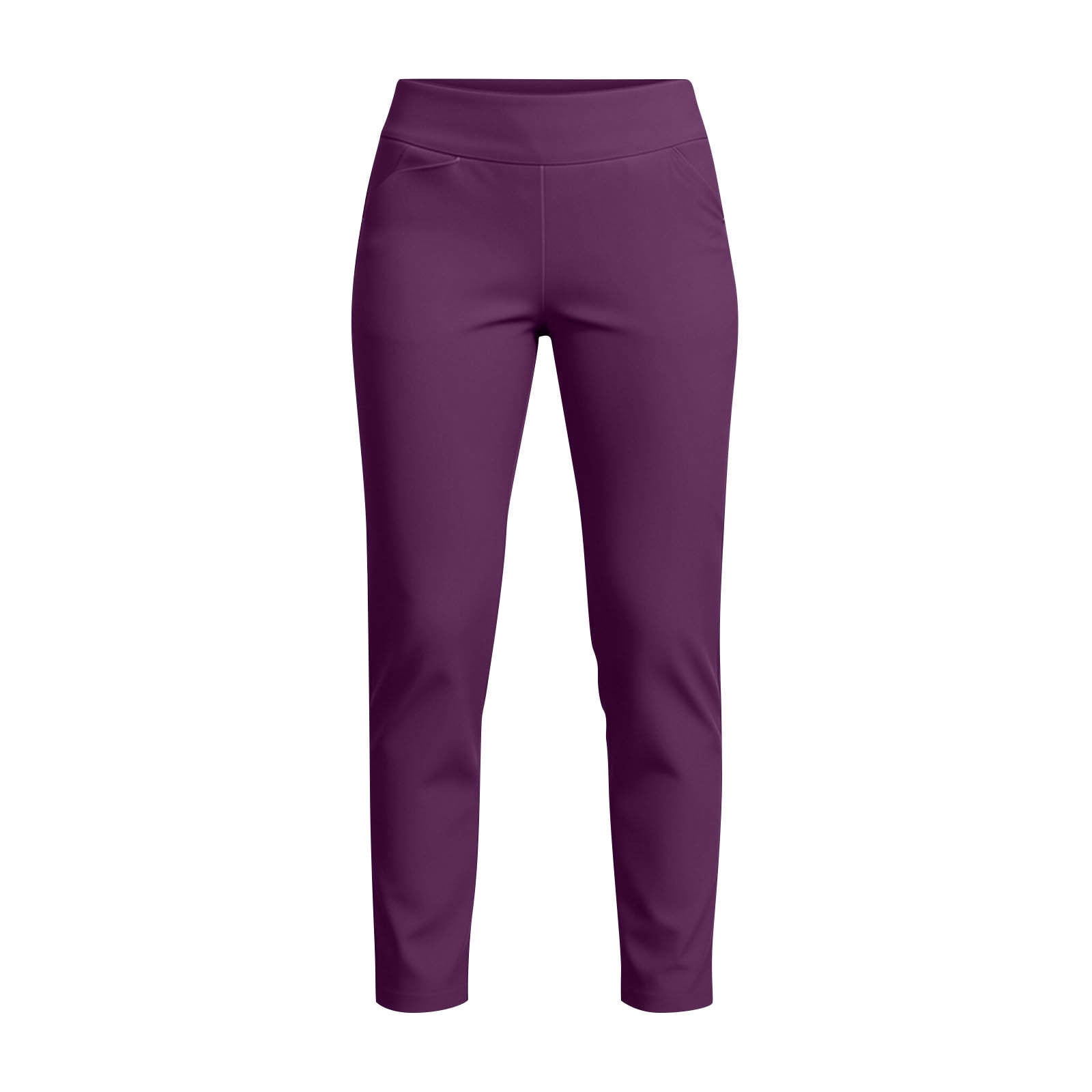 Women's Straight Leg Golf Pants, Versatile Solid Stretchy High Waisted Business Casual Trousers with Pockets