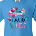 thumbnail image 4 of Inktastic I Love My Gigi Pink and Blue Fox with Hearts Youth T-Shirt, 4 of 5