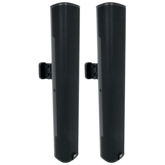(2) JBL COL600-BK 24" Black 70V Commercial Slim Column Wall Mount Array Speakers
