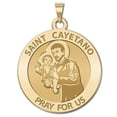 thumbnail image 2 of Picturesongold.Com Saint Cayetano Round Religious Medal Necklace Pendant - 3/4 inch Size of a Nickel -Sterling Silver, 2 of 3