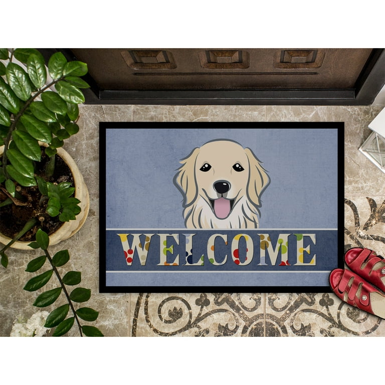 Ohaprints Doormat Outdoor Indoor Funny Golden Retriever Welcome You -  OhaPrints