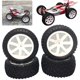 thumbnail image 1 of Neumáticos Goma Hugtrwg 4 Uds Bujes Hexagonales 12mm para Gato HPI HSP ZD Racing Rojo, 1 of 9