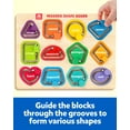thumbnail image 6 of Coogam Wooden Color Shape Puzzle Board for Toddlers, Movable Sorting and Stacking Montessori Peg Board Matching Game Activities, Fine Motor Educational Learning Toys for 3 4 5 Year Old, 6 of 8