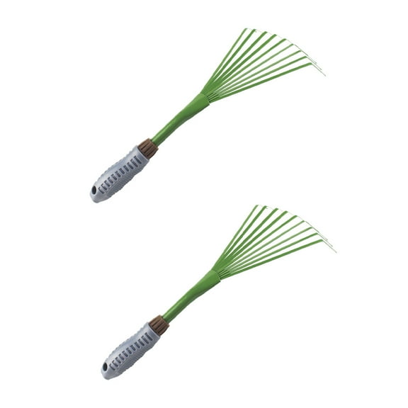 2 Pcs Lawns Eject Garden Rake Gardening Hand Tool Cleaning Tools