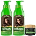 thumbnail image 3 of (5 pack) Herbishh Combo Pack - 2 Pc Hair Color Shampoo, Long Lasting Color, (500 ml, Dark Brown) + 1 Pc Argan Hair Mask, Nourishes Dry & Frizzy Hair (150 ml), 3 of 11
