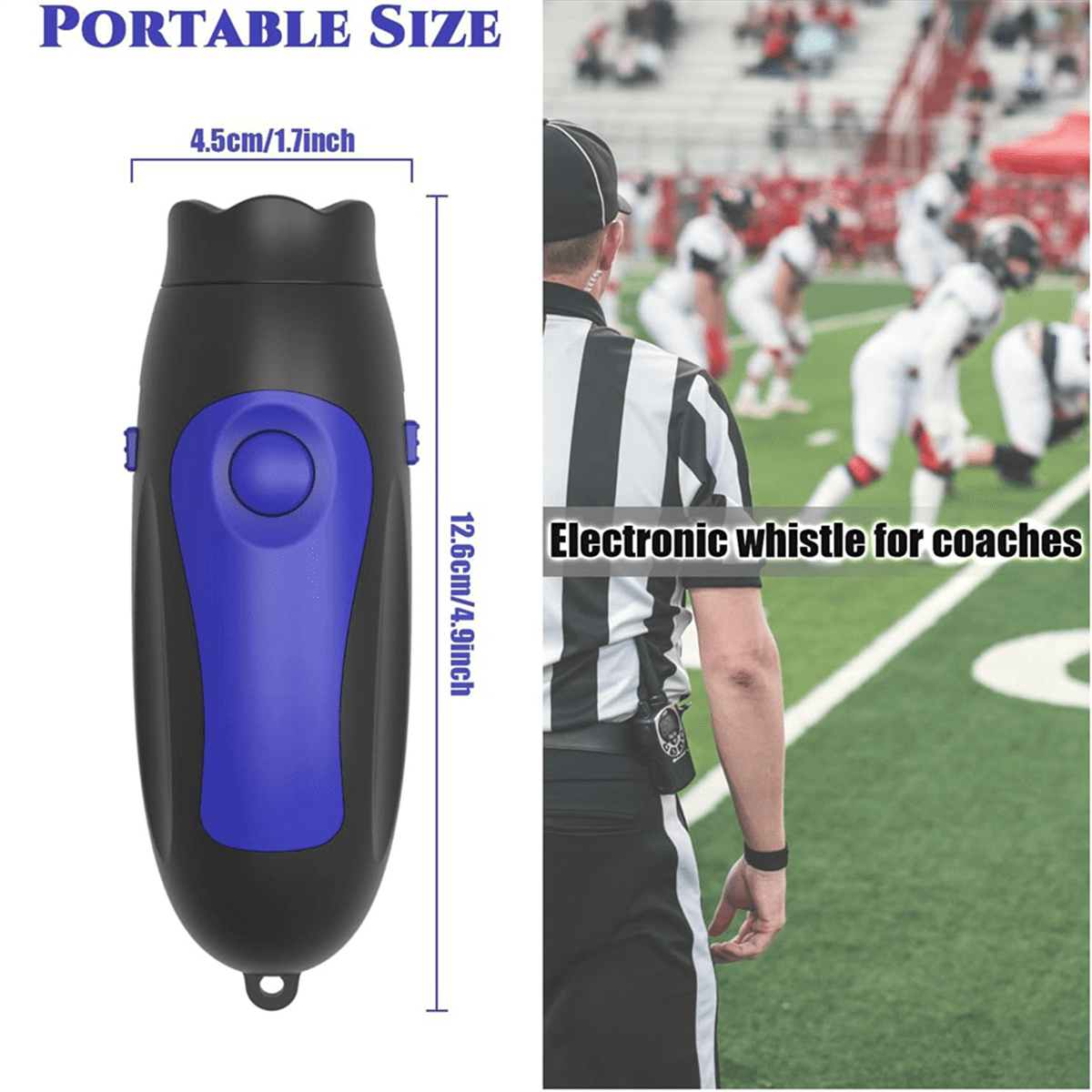 2X Electronic Whistle, Loud Coaches Whistle, 3 Tones Volume and Adjustable 3 Different Whistle Sounds