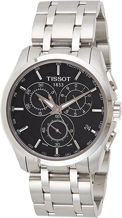 Tissot mens Couturier Chrono Quartz stainless-steel Dress Watch Grey  T0356171105100 - Walmart.com