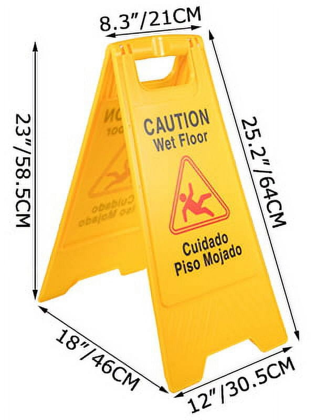 人気商品ランキング Wet Caution VEVORbrand Floor Floor Wet Yellow 25-Inch Sign のぼり旗