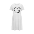 thumbnail image 5 of Pajamas Womens Night Gown Womens Pajamas Women's Oversized Short Nightgown Fashion Chest Print Short Sleeve Nightdress, 5 of 5