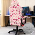 thumbnail image 4 of SCRAWLGOD Valentine's Day Decor Heart Spot Print Pink 4 PCS Gaming Chair Covers Slipcovers with Armrest Covers Computer Chair Cover Stretchable Gamer Chair Cover Cat Scratch Proof, 4 of 7
