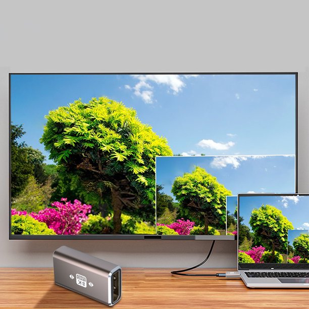 Adaptador DP a DP 8K60Hz DP a conector DP compatible con Displayport 1.4 para MacBook