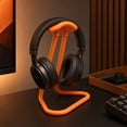 thumbnail image 4 of KGJQ 3D Printed Headphone Stand, Simple Headset Holder with Triangular Stable Base, Universal Headphone Rack for Gaming Desktopsand Study Desks, 4 of 7
