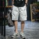 thumbnail image 3 of Pantalones cortos cargo para hombres grandes y altos, de diseñador, desgastados, bermudas cortas para hombre, de algodón, estilo urbano, holgados, con bolsillo delantero, pesados, Whate Y2, 3 of 4
