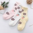 thumbnail image 5 of Bibifish Womens Socks Thick Coral Velvet Socks Warm Miedium Tube Socks Colorful Cute Heart Printed Home Sleeping Socks For Ladies, 5 of 9