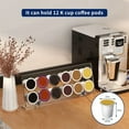 thumbnail image 2 of Holder, Under Cabinet Pull Up Storage Coffee Holder Compatible with 12 Cup Pods, Space Save Coffee Pods Rack Black Acrylic Black, 2 of 3