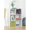 thumbnail image 2 of Whitmor 3 Shelf Cube Bookcase Organizer - 6 Section - White - Adult Use, 2 of 7