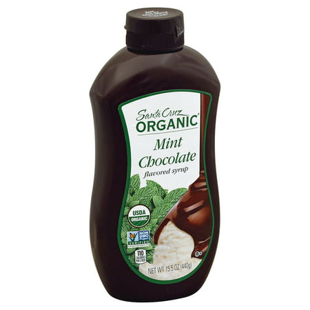 Santa Cruz Organic Ice Cream Topping Syrup, Mint Chocolate, 15.5