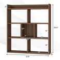 thumbnail image 3 of Costway 1 PCS 7-cube Bookcase Open Storage Shelf with Anti-tipping Kits for Living Room Walnut, 3 of 9