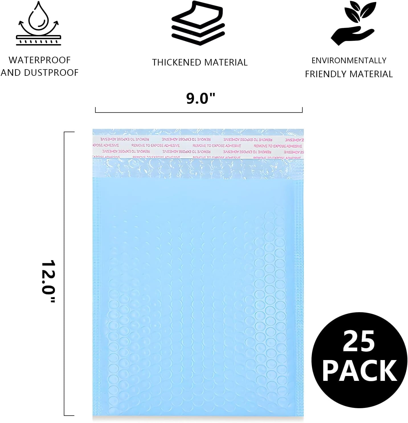 Bubble Mailers - 9 X 12 Inch - 50 PCS Padded Envelopes, Blue Mailing Envelopes Bubble Padded, Envelope for Clothes Makeup Supplies (Blue, 50 PCS)