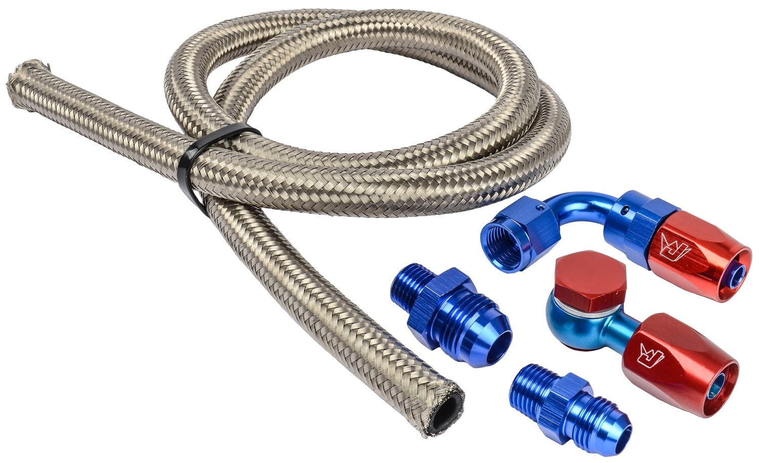 JEGS 100811 06AN Carburetor to Mechanical Fuel Pump Line Kit Walmart