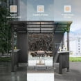 thumbnail image 5 of Kullavik 10x10 Outdoor BBQ Gazebo Shelter,Hardtop Grill Gazebo Canopy,Outdoor Metal Grill Gazebo Tent for Barbecue and Picnic,Galvanized Steel BBQ Gazebo for Patio,Backyard,Lawn,Garden, 5 of 7