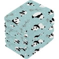 thumbnail image 4 of SKYSONIC Panda Washcloths Set of 4, Highly Absorbent Soft Cotton Fingertip Towels for Bathroom, Kitchen, Gym, Spa, Home Decor 12 x 12 Inch, 4 of 7