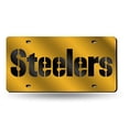 thumbnail image 2 of Pittsburgh Steelers Laser Cut Yellow License Plate, 2 of 10