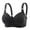 Black, variant on Push Up Bra for Women Underwire Lace Back Button Shaping Cup Adjustable Shoulder Strap Large Size Bra Full Coverage T-Shirt Bra