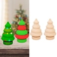 thumbnail image 4 of EeaseMX 20 adornos navideños DIY para pintar madera, forma de árbol de Navidad, decoración tallada en troncos para el hogar y la tienda., 4 of 8