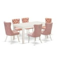 thumbnail image 3 of East West Furniture 7 Piece Dinette Set Consists of a Rectangle Dining Table with Butterfly Leaf, 3 of 7