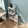 thumbnail image 5 of Quincy 44.1 in. Tall Wood 4-Shelf Modular Shelving Unit With Support Rods, 5 of 15