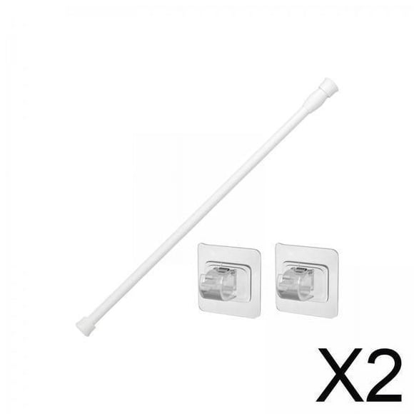 Barra de cortina telescópica,Barra de cortina telescópica para ventanas ajustable,barra de tensión blanca armario ducha colgar ropa,barras de cortina expandibles con resorte Baño,Armario