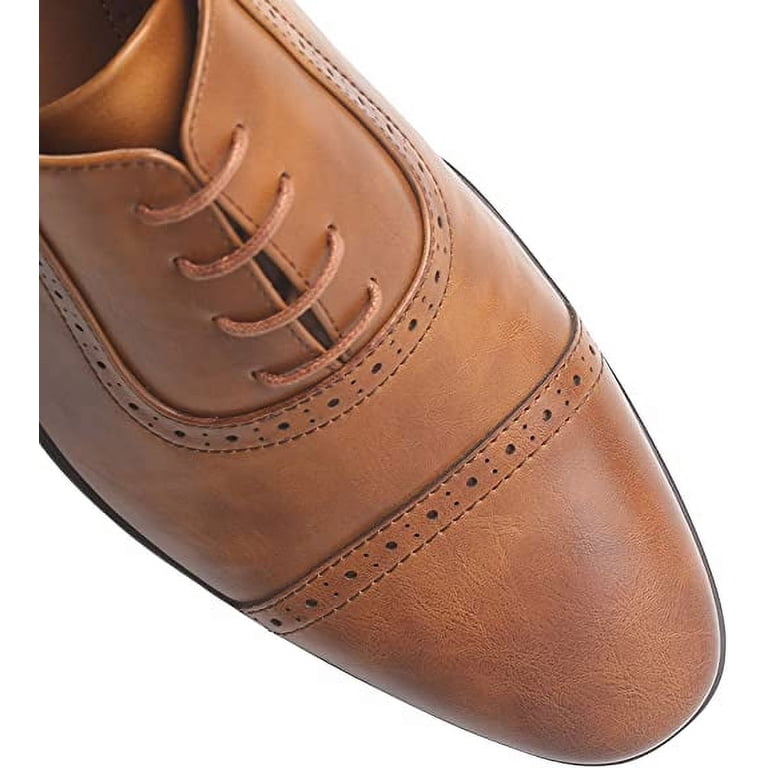 Mens Oxford Wingtip Lace Oxford Brogue Dress Shoes (14  display picture 2