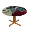 thumbnail image 3 of Orinice Cute Cat Round Table Cover Stain Resistant Washable Indoor Outdoor Tablecloth Kitchen Dining Wedding Parties Waterproof Fabric 100% Polyester Christmas 31-35, 3 of 8