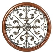 Iron & Wood Wall Decor, Round