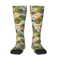 thumbnail image 2 of Lsque Construction Machinery1 Printed Crew Socks Men's Women's LightWeight Thin Casual Calf Socks ,Knee High Socks,Cotton Socks, 2 of 9