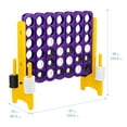 thumbnail image 3 of ECR4Kids Jumbo 4-To-Score Giant Game with 42 Rings and Reset Sliders, Outdoor Games, Purple/Gold, 3 of 10