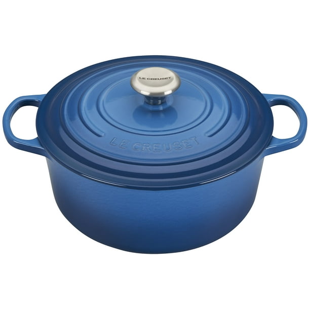 Horno holandés redondo Signature de hierro fundido esmaltado Le Creuset, 5,5 cuartos, color Marsella