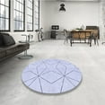 thumbnail image 4 of Ahgly Company Machine Washable Indoor Square Transitional Lavender Blue Area Rugs, 7' Square, 4 of 7