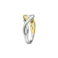 thumbnail image 2 of 1.00 Carat (Ctw) Lab-Created Solitaire Moissanite Ring in Two Tone Sterling Silver for Women, 2 of 6