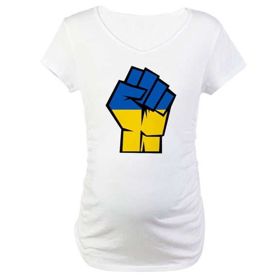 CafePress - Stand With Ukraine Maternity T Shirt - Cotton Maternity T-shirt, Cute & Funny Pregnancy Tee