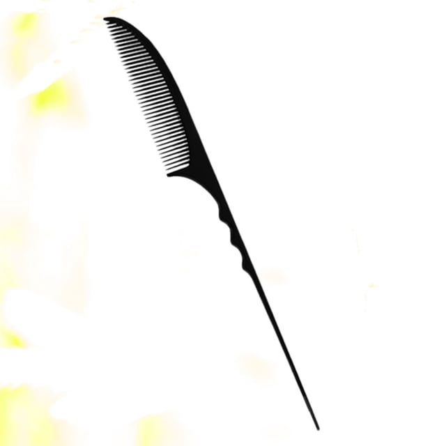 SKISUNO 1 Pc Black Rounded Pointed Tail Hair Comb for Women Heat Resistant Anti Static Hairdressing Design