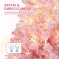 thumbnail image 5 of HOBLOC 9FT Pink Christmas Tree，Pre-Lit Xmas Pine Tree with 450 Warm White Lights， Metal Stand,Easy Assembly Holiday Party Decoration for Home Office Indoor Outdoor, 5 of 7