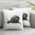 thumbnail image 3 of Autua Snail Theme Graphic Decorative Cushion Cover for Home Couch Living Room Sofa - Aesthetic Throw Pillow Case for Men Women Boy Girl, All Year Round Use, 1PC Pack 24x24in, 3 of 5